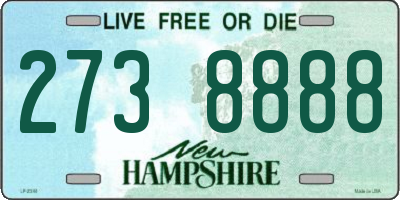 NH license plate 2738888