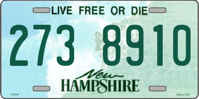 NH license plate 2738910