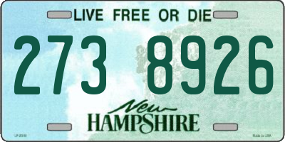 NH license plate 2738926
