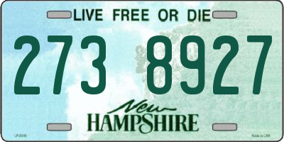 NH license plate 2738927