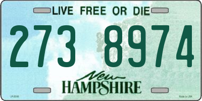 NH license plate 2738974