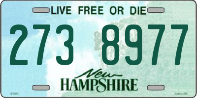 NH license plate 2738977