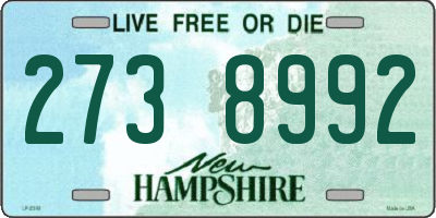 NH license plate 2738992