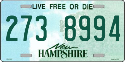 NH license plate 2738994