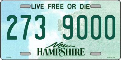 NH license plate 2739000