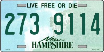 NH license plate 2739114