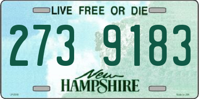 NH license plate 2739183