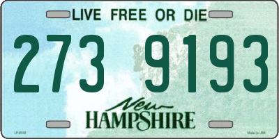 NH license plate 2739193