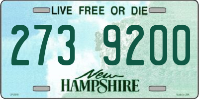NH license plate 2739200