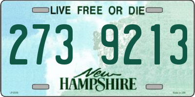 NH license plate 2739213
