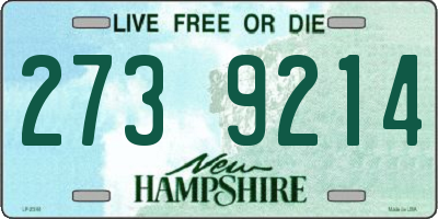 NH license plate 2739214