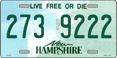 NH license plate 2739222