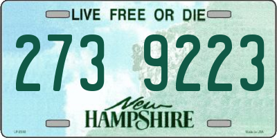 NH license plate 2739223