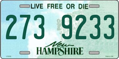 NH license plate 2739233