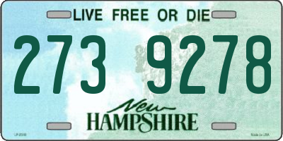 NH license plate 2739278