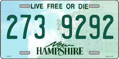NH license plate 2739292