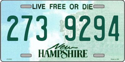 NH license plate 2739294