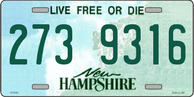 NH license plate 2739316