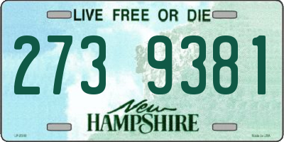 NH license plate 2739381