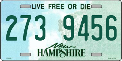 NH license plate 2739456