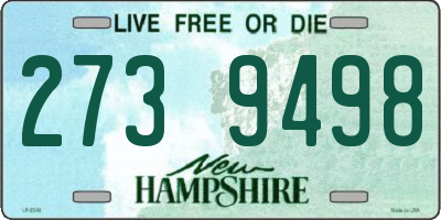NH license plate 2739498
