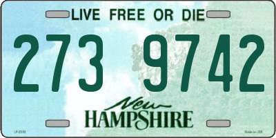 NH license plate 2739742