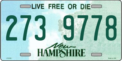 NH license plate 2739778