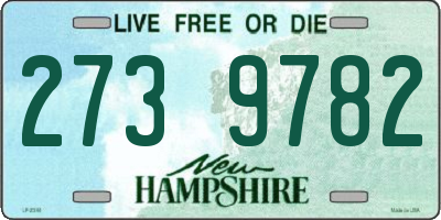 NH license plate 2739782