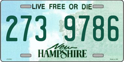 NH license plate 2739786