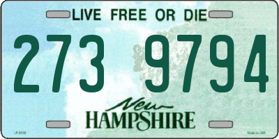 NH license plate 2739794
