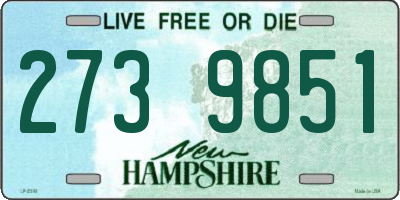 NH license plate 2739851