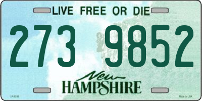NH license plate 2739852