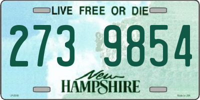 NH license plate 2739854