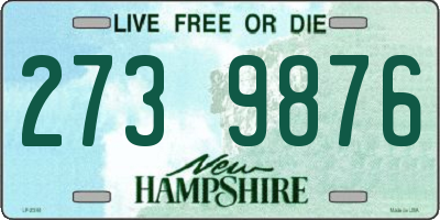 NH license plate 2739876
