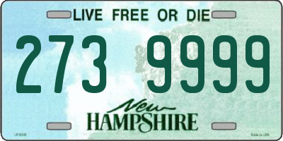 NH license plate 2739999