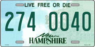 NH license plate 2740040