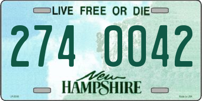 NH license plate 2740042