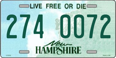 NH license plate 2740072