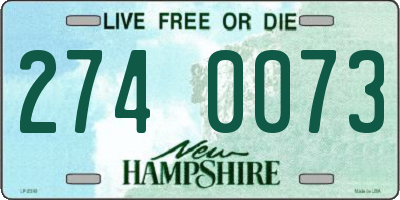 NH license plate 2740073