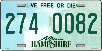 NH license plate 2740082