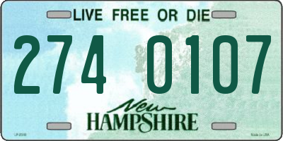 NH license plate 2740107