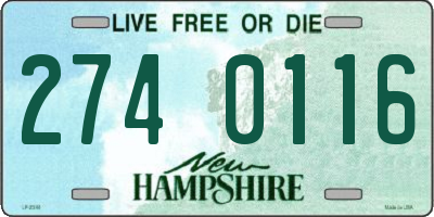NH license plate 2740116