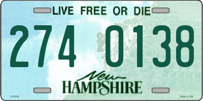NH license plate 2740138