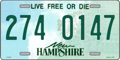 NH license plate 2740147