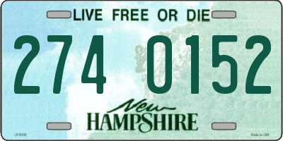 NH license plate 2740152