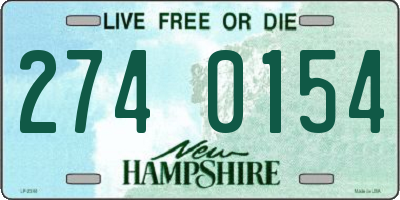 NH license plate 2740154
