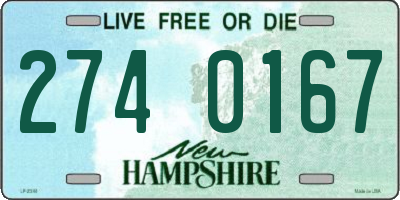 NH license plate 2740167