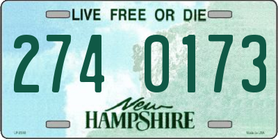 NH license plate 2740173