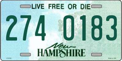 NH license plate 2740183