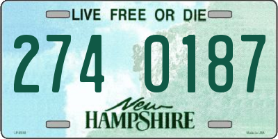 NH license plate 2740187